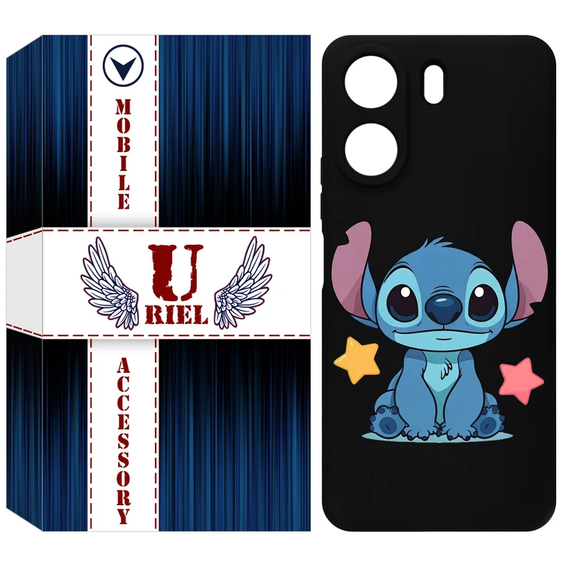 کاور یوریل قاب مدل KSH کد 70 طرح استیچ مناسب برای گوشی موبایل شیائومی Redmi 13C 4G / Poco C65