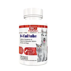 قرص مکمل کلسیم سگ و گربه بایوپت اکتیو مدل D-Kaltabs بسته 84 عددی