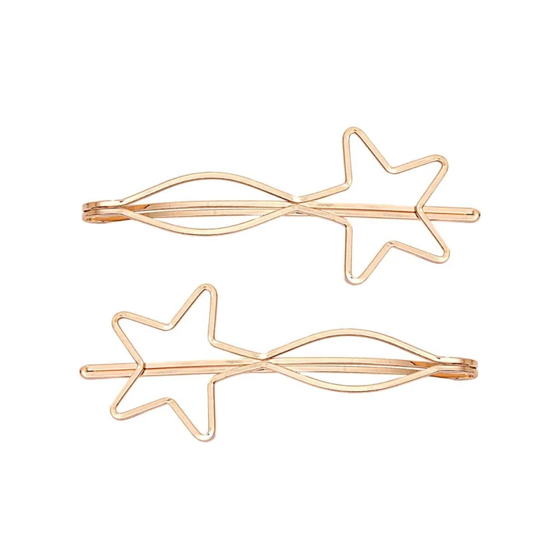 گیره مو زنانه مدل انبری ستاره بسته 2 عددی