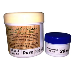 روغن گیاهی محافظ چوب  دو جزیی کتان کد l-pure-120 حجم 120 میلی لیتر