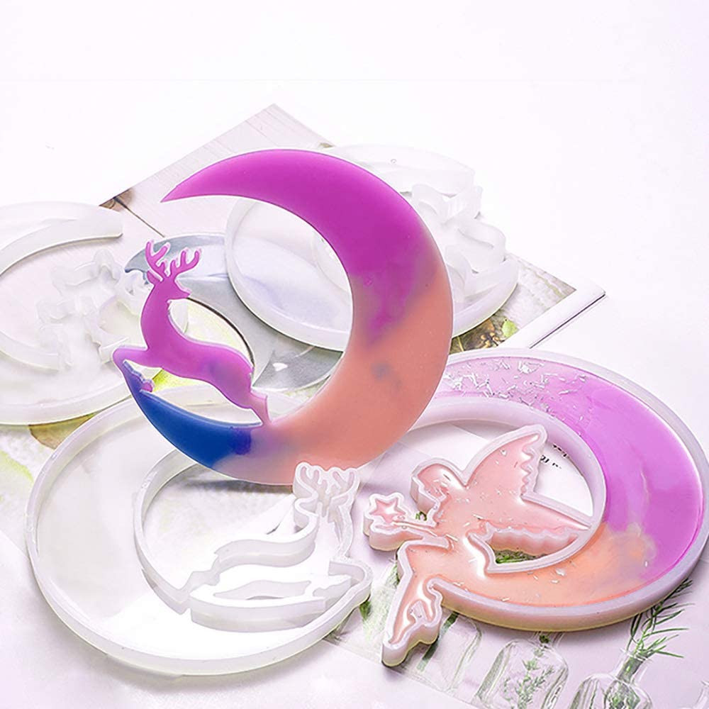 قالب رزین مدل آویز فرشته و ماه قالب رزین مدل آویز فرشته و ماه