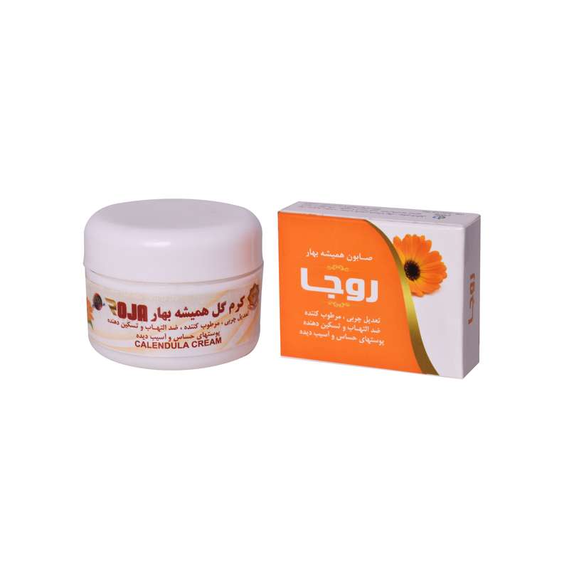 کرم ضد چروک روجا مدل همیشه بهار حجم 70 میلی لیتر به همراه صابون شستشو روجا مدل همیشه بهار وزن 20 گرم کرم ضد چروک روجا مدل همیشه بهار حجم 70 میلی لیتر به همراه صابون شستشو روجا مدل همیشه بهار وزن 20 گرم