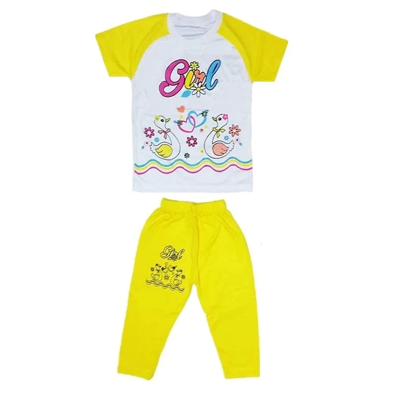 ست تی شرت و شلوارک دخترانه کد 9000YL