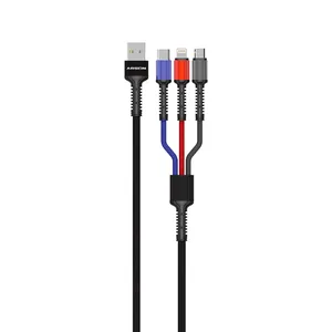 کابل تبدیل USB به لایتنینگ/USB-C/MicroUSB آرسون مدل AN-34 طول 1.2 متر