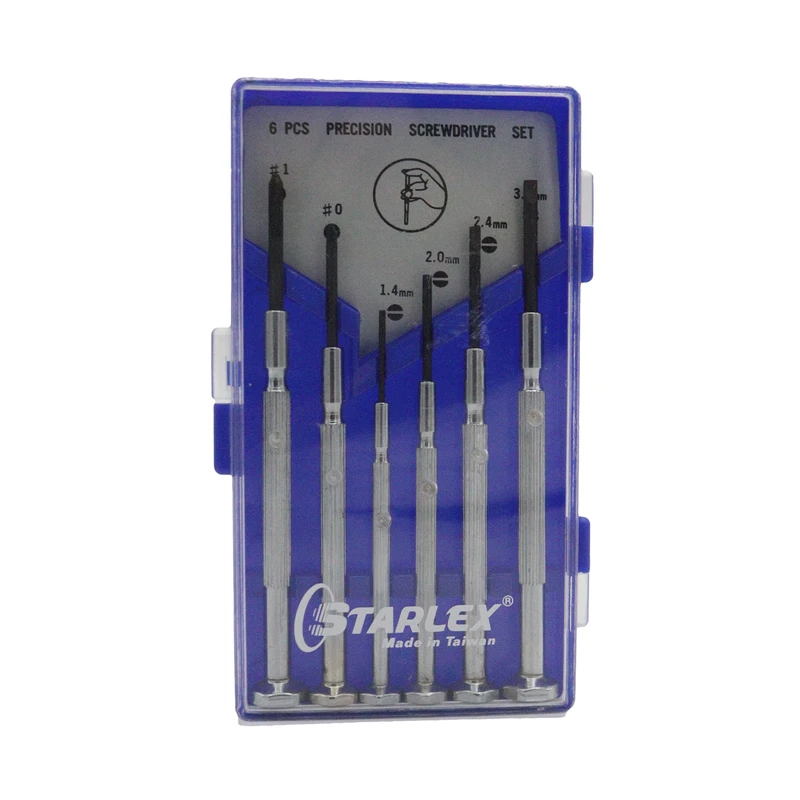 پیچ گوشتی ساعتی استارلکس مدل YP-TAIWAN-6 PCS مجموعه 6 عددی  