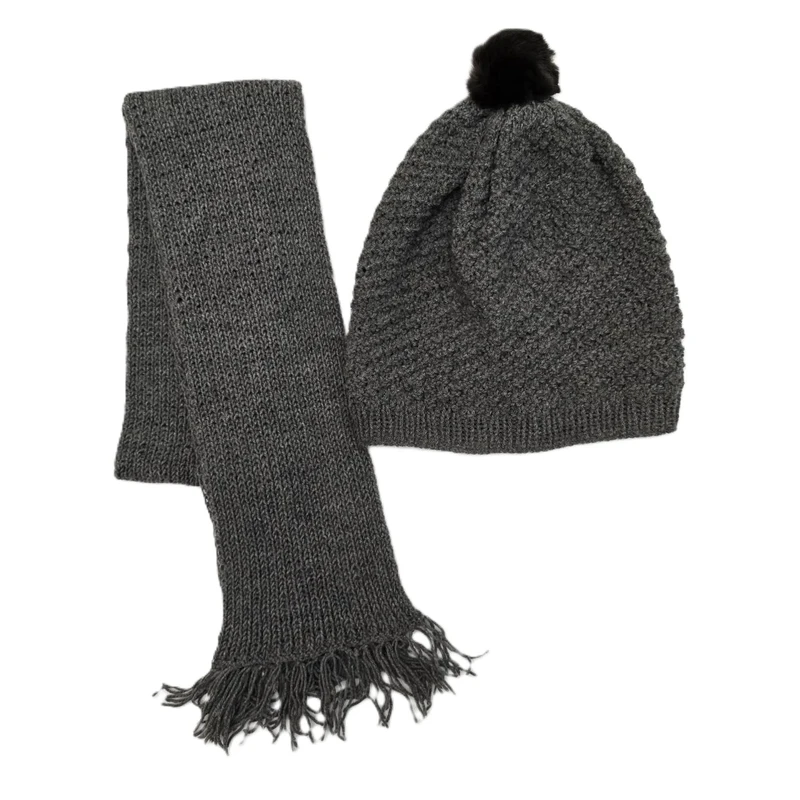 ست کلاه و شال گردن بافتنی زنانه مدل گلبرگ 101 