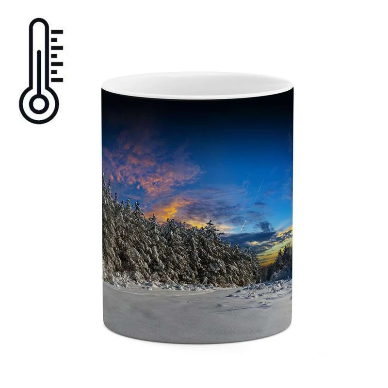 ماگ حرارتی کاکتی مدل منظره برفی کد mgh14916