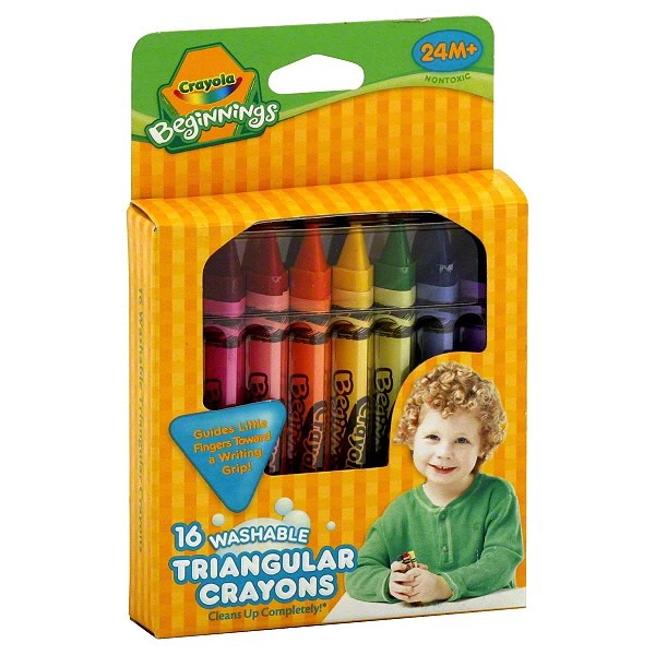 پاستل روغنی 16 رنگ کرایولا مدل Washable Triangular