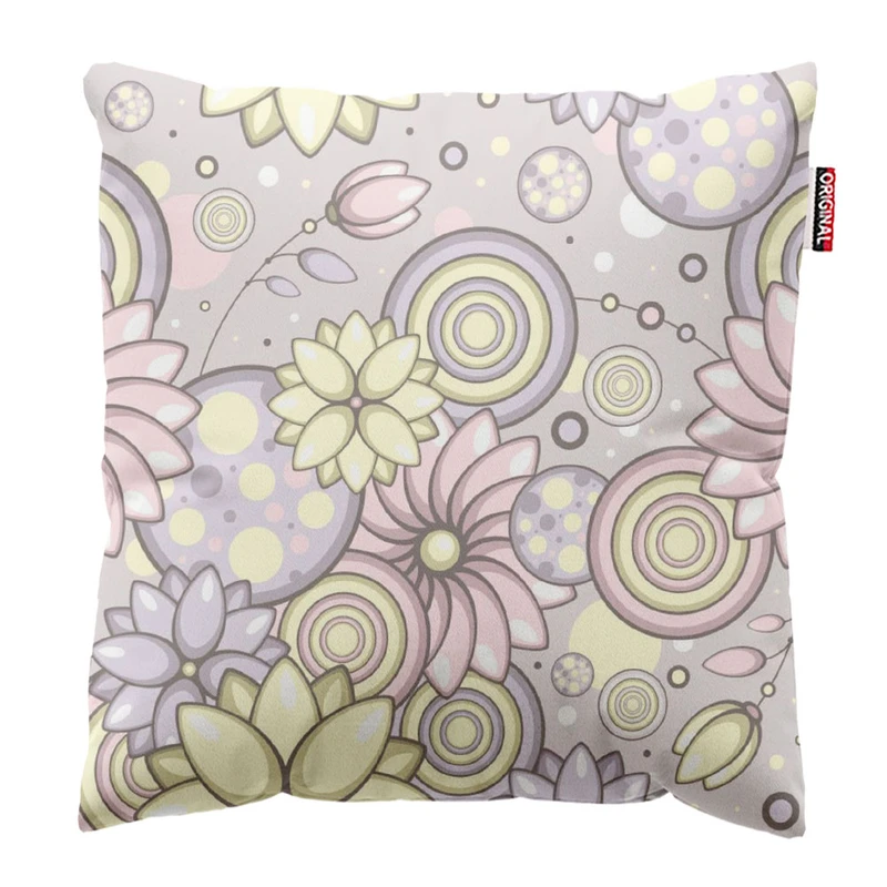  کوسن پاد آفرین طرح گل کد 3180 سایز 30*30 سانتی متر