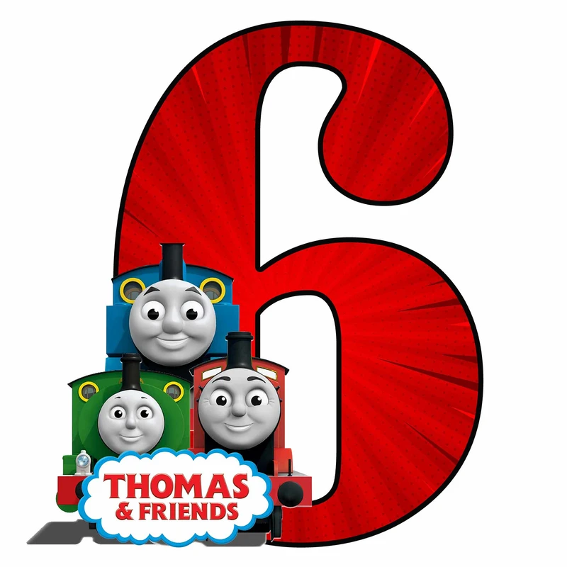  استند رومیزی تولد مدل عدد 6 طرح توماس کد 1439