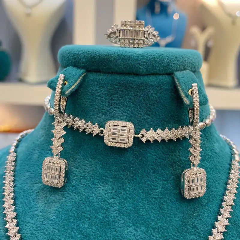 سرویس نقره زنانه مدل دستساز جواهر 331