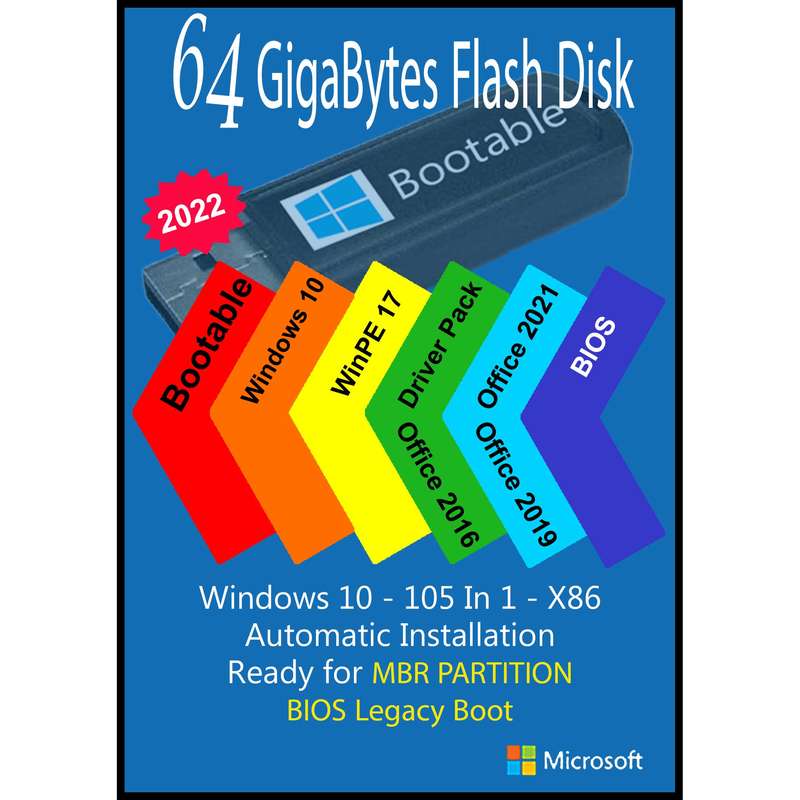 سیستم عامل Windows 10 - 105IN1 X86 - DriverPack 2022 - Office 2016-2019-2021 نشر مایکروسافت سیستم عامل Windows 10 - 105IN1 X86 - DriverPack 2022 - Office 2016-2019-2021 نشر مایکروسافت