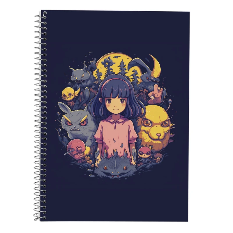 دفتر زبان 50 برگ مدوپد مدل سه خط طرح Ghibli کد DF2361