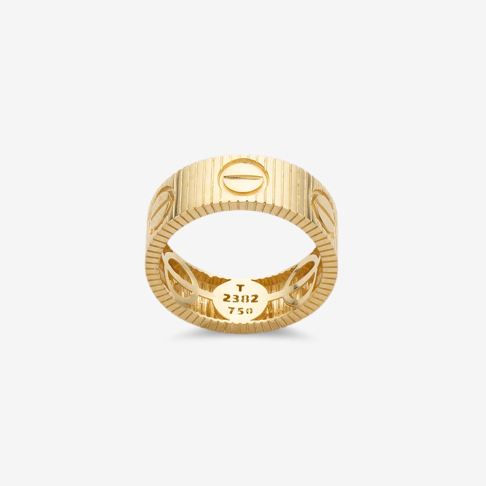 انگشتر طلا 18 عیار زنانه با طرح کارتیه لاو گلدم مدل R348006 سایز 53 -  - 1