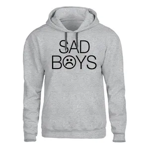 هودی مردانه مدل sad boy  کد SH67 رنگ طوسی