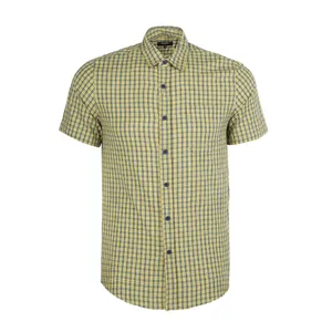 پیراهن آستین کوتاه مردانه جوتی جینز مدل چهارخانه کد 303019