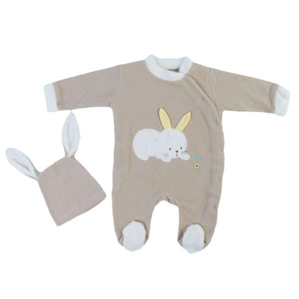 ست سرهمی و کلاه نوزادی مدل cab317