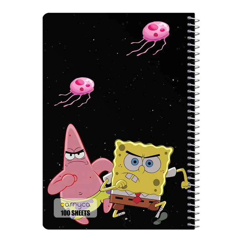 دفتر مشق 100 برگ سیمی کارنیکا طرح باب اسفنجی spong bob کد 61977