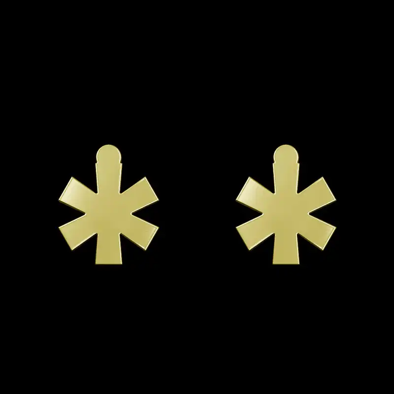 گوشواره طلا 18 عیار زنانه مدوپد مدل ستاره کد GA1-15393