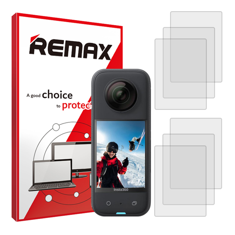 محافظ صفحه نمایش دوربین شفاف ریمکس مدل HyGEL مناسب برای دوربین فیلم برداری اینستا 360 x3 بسته 6 عددی