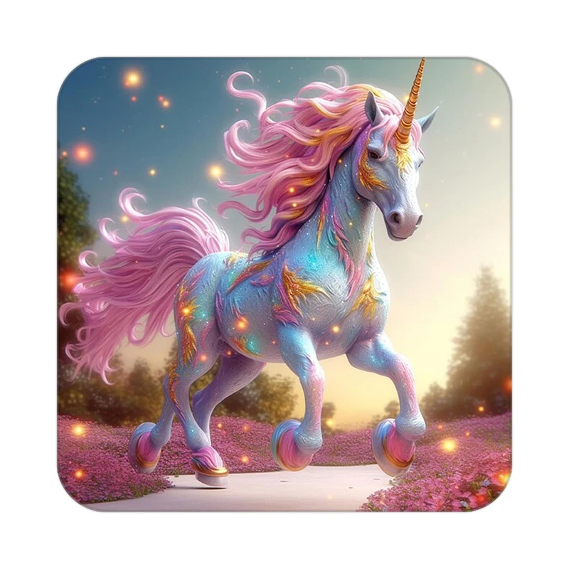 زیر لیوانی کاکتی طرح اسب تک شاخ و یونیکورن مدل mp29068