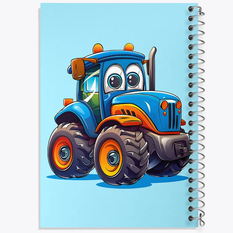 دفتر شطرنجی 50 برگ خندالو طرح تراکتور کیوت کد F7684