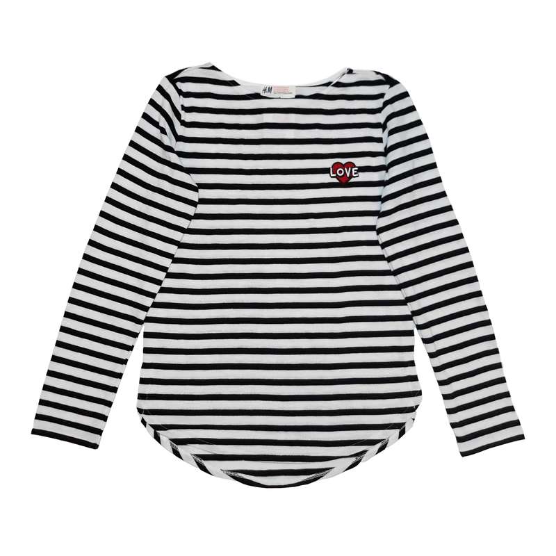 تی شرت آستین بلند دخترانه اچ اند ام کد 2783