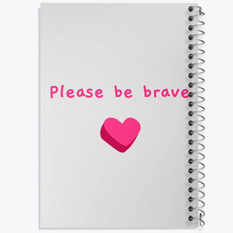 دفتر مشق 100 برگ خندالو طرح Please Be Brave کد N2355