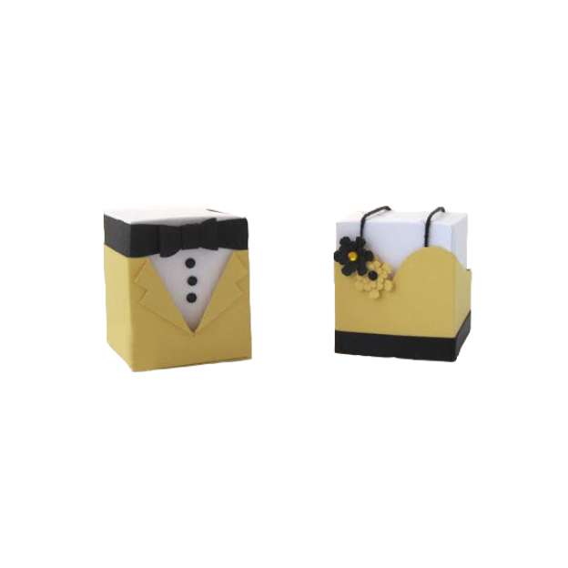 جعبه هدیه مدل ست عروس و داماد کد 3 مجموعه 2 عددی