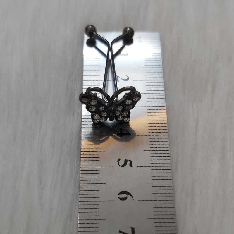 گیره روسری زنانه مدل یو طرح پروانه کد 110