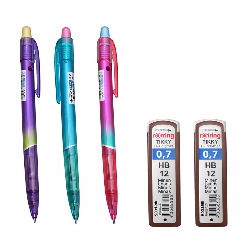 مداد نوکی 0.7 میلی متری بایکو کد 668 به همراه نوک بسته 6 عددی