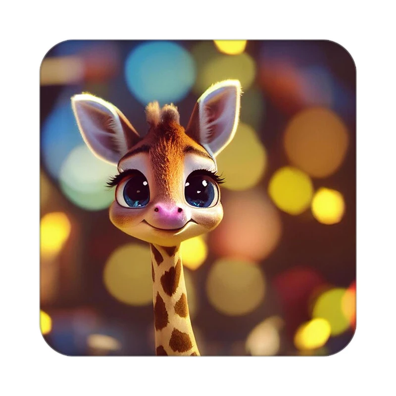 زیر لیوانی کاکتی طرح حیوانات کارتونی مدل mp27878