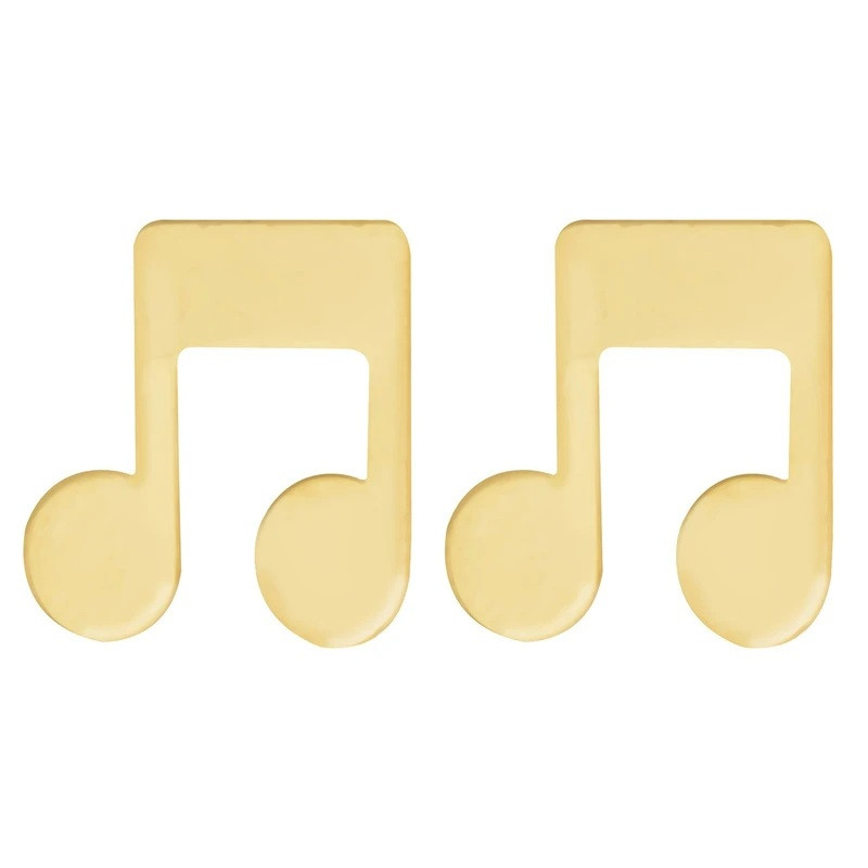 گوشواره میخی طلا 18 عیار زنانه وی وی گلد گالری مدل نت موسیقی 5896