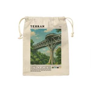 کیسه نان و سبزی ترمه طراحان ایده مدل پل طبیعت تهران کد map0811 - S سایز 19x19 سانتی متر