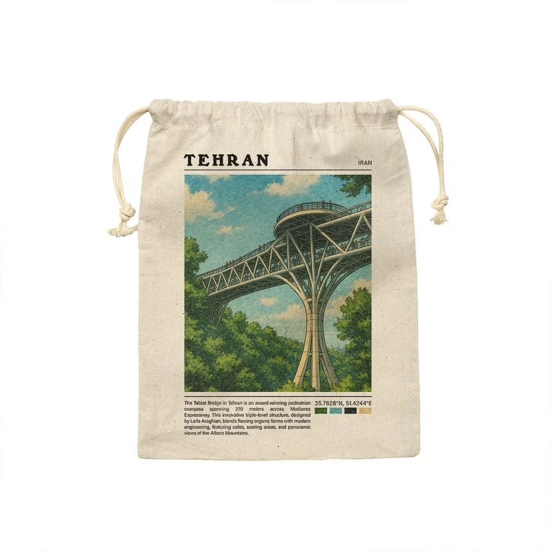 نظم دهنده ترمه طراحان ایده مدل پل طبیعت تهران کد map0811 - L سایز 40x28 سانتی متر