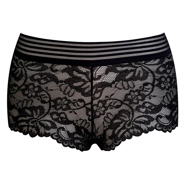 شورت زنانه ماییلدا مدل گیپور کد 4983-2216 رنگ مشکی