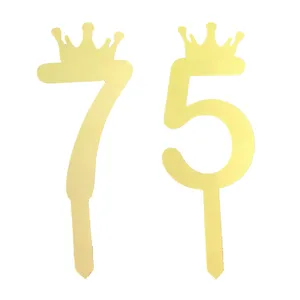 تاپر کیک هانستو مدل عدد 75 کد TPN75 بسته 2 عددی