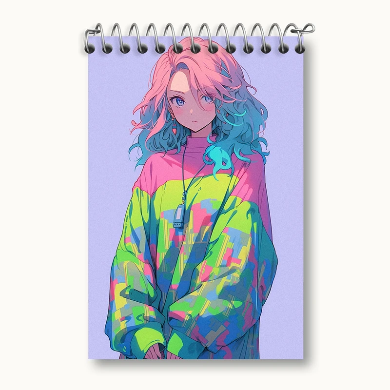 دفتر یادداشت 50 برگ خندالو مدل دخترانه کد F638