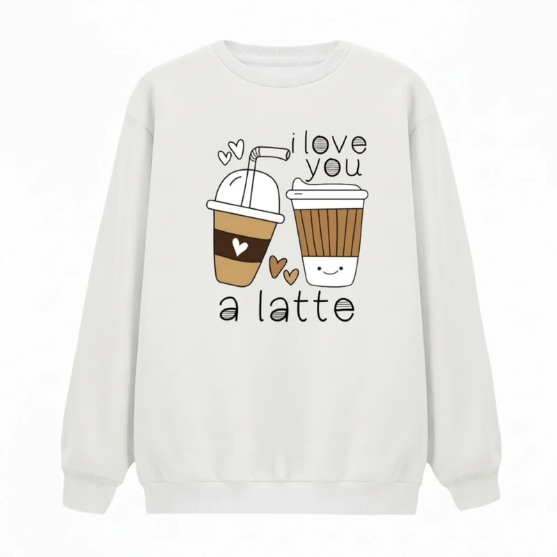 سویشرت زنانه مدل لیوان قهوه کد v18 