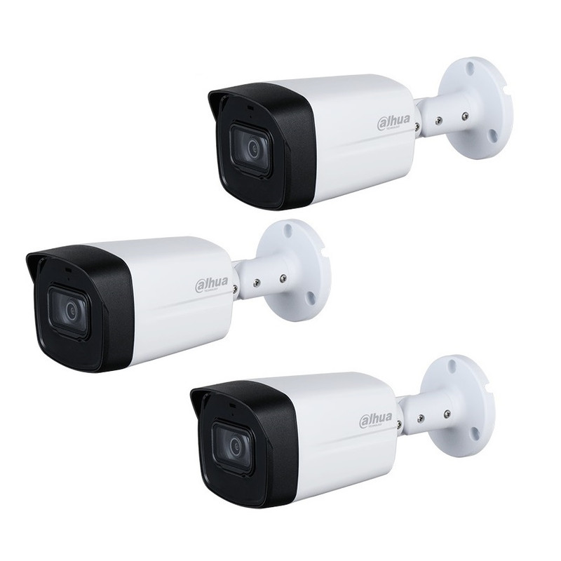 دوربین مداربسته آنالوگ داهوا مدل DH-HAC-HFW1200THP-I4 مجموعه سه عددی