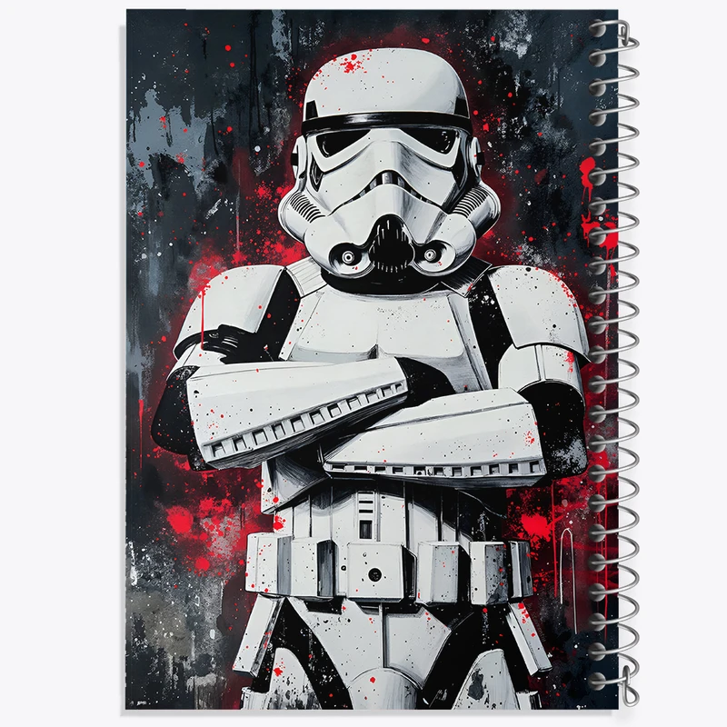 دفتر ژورنال نویسی 50 برگ خندالو مدل نقطه ای طرح جنگ ستارگان (Star Wars)  کد N3559