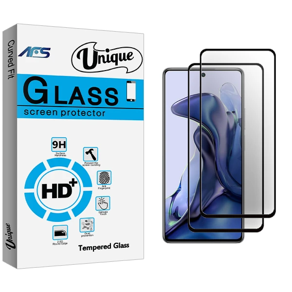 محافظ صفحه نمایش سرامیکی ای اف اس مدل Unique Glass مناسب برای گوشی موبایل شیائومی 11T 5G 21081111RG بسته دو عددی