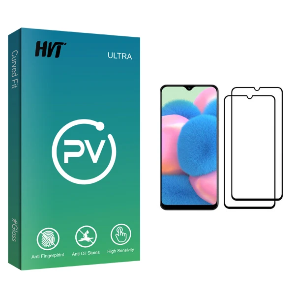محافظ صفحه نمایش اچ وی تی مدل PV glass مناسب برای گوشی موبایل سامسونگ Galaxy A30s بسته دو عددی