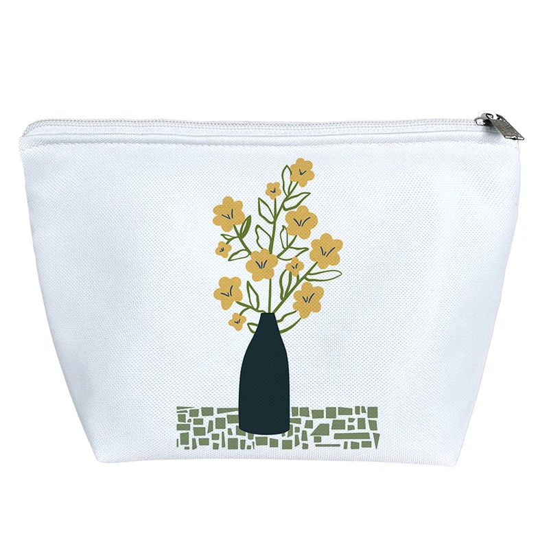 کیف لوازم آرایش دخترانه خندالو مدل گل زرد کد 8044