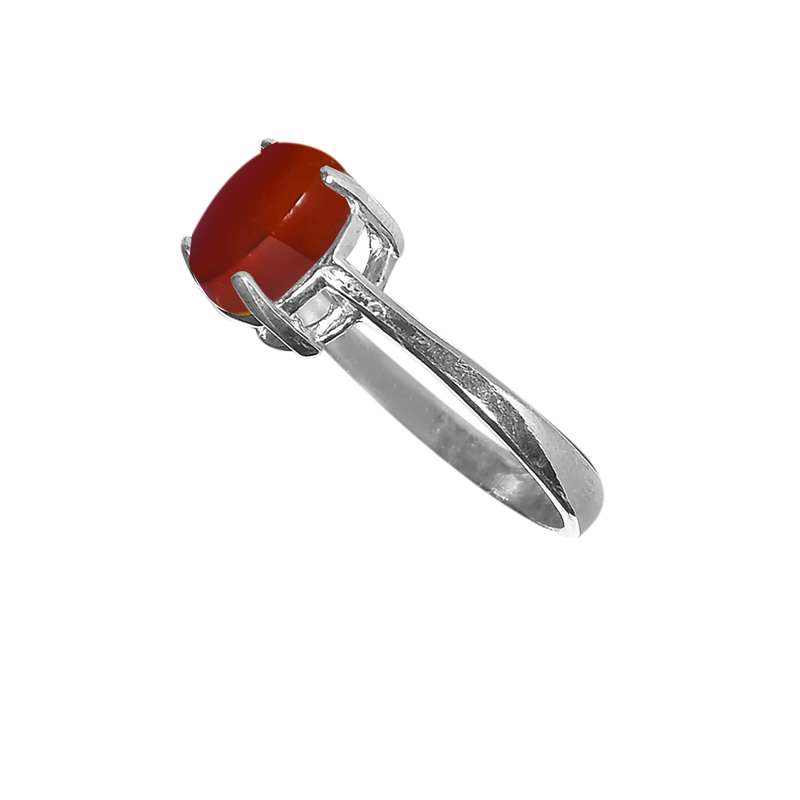 انگشتر نقره زنانه نقره جات لطفی مدل عقیق یمنی کد ANZS06E08