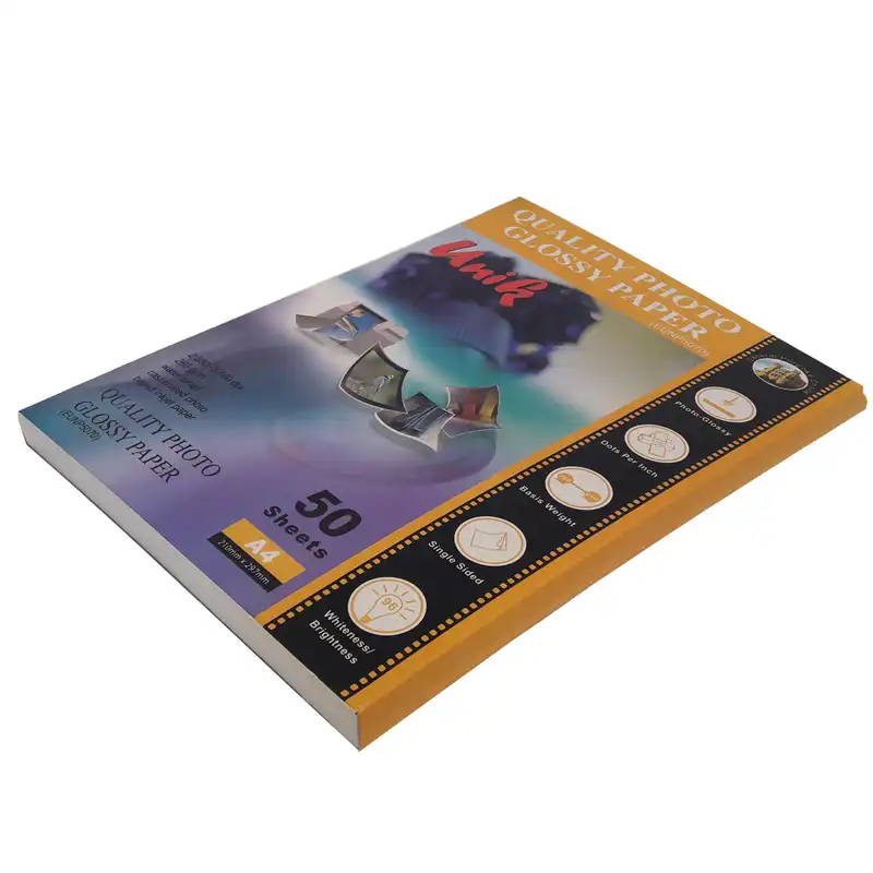 کاغذ چاپ عکس فتو گلاسه یونیک مدل Ep 1234 سایز A4 بسته 50 عددی