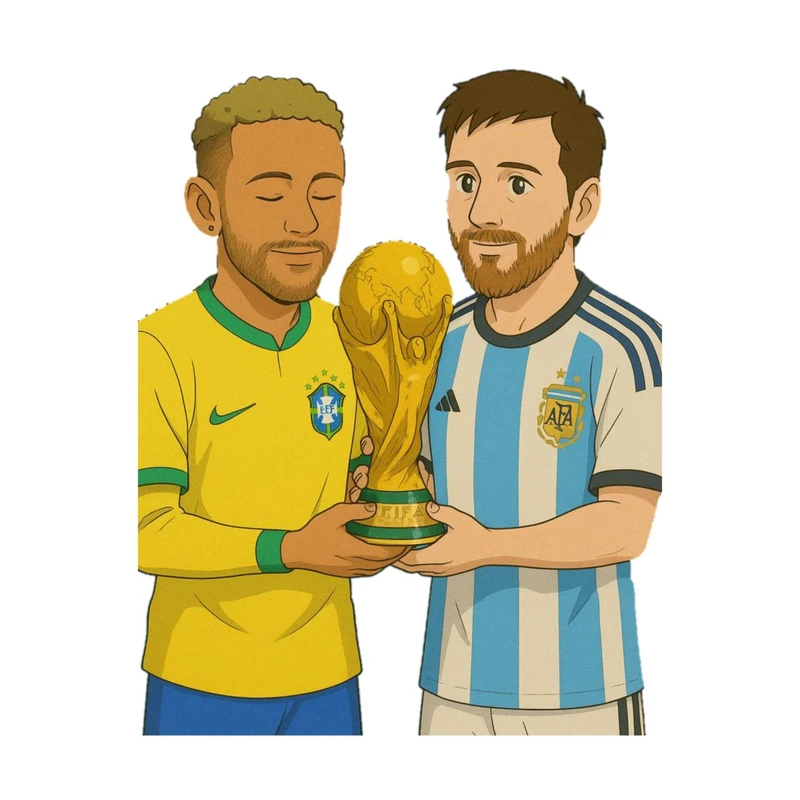 استیکر پارچه و لباس پاد آفرین مدل کارتونی فوتبالی لیونل مسی نیمار بامزه جذاب کد 1904