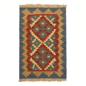  گلیم دستبافت نیم متری طرح قشقایی کد 604053