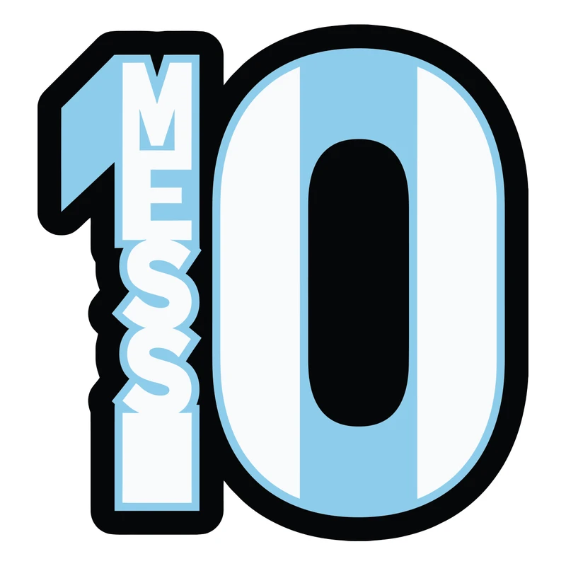 برچسب لپ تاپ پویا مارکت طرح 10 مسی کد 3544