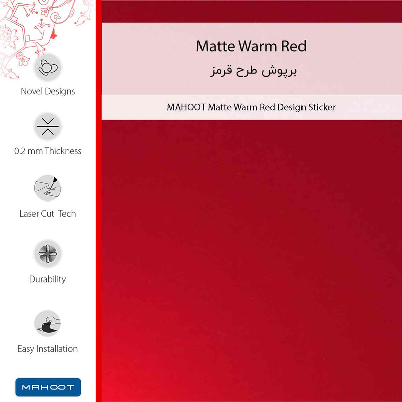 برچسب پوششی ماهوت مدل Matte-Warm-Red-FullSkin مناسب برای گوشی موبایل موتورولا Edge 30 Fusion